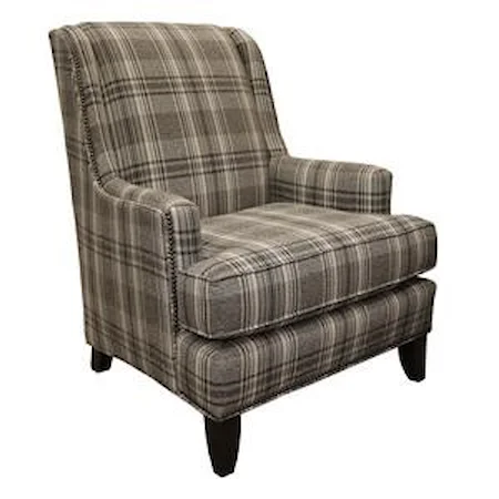 Traditional Chair with Tapered Arms and Nailhead Trim